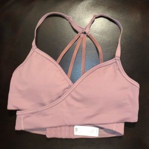 Alphalete mauve wrap bra